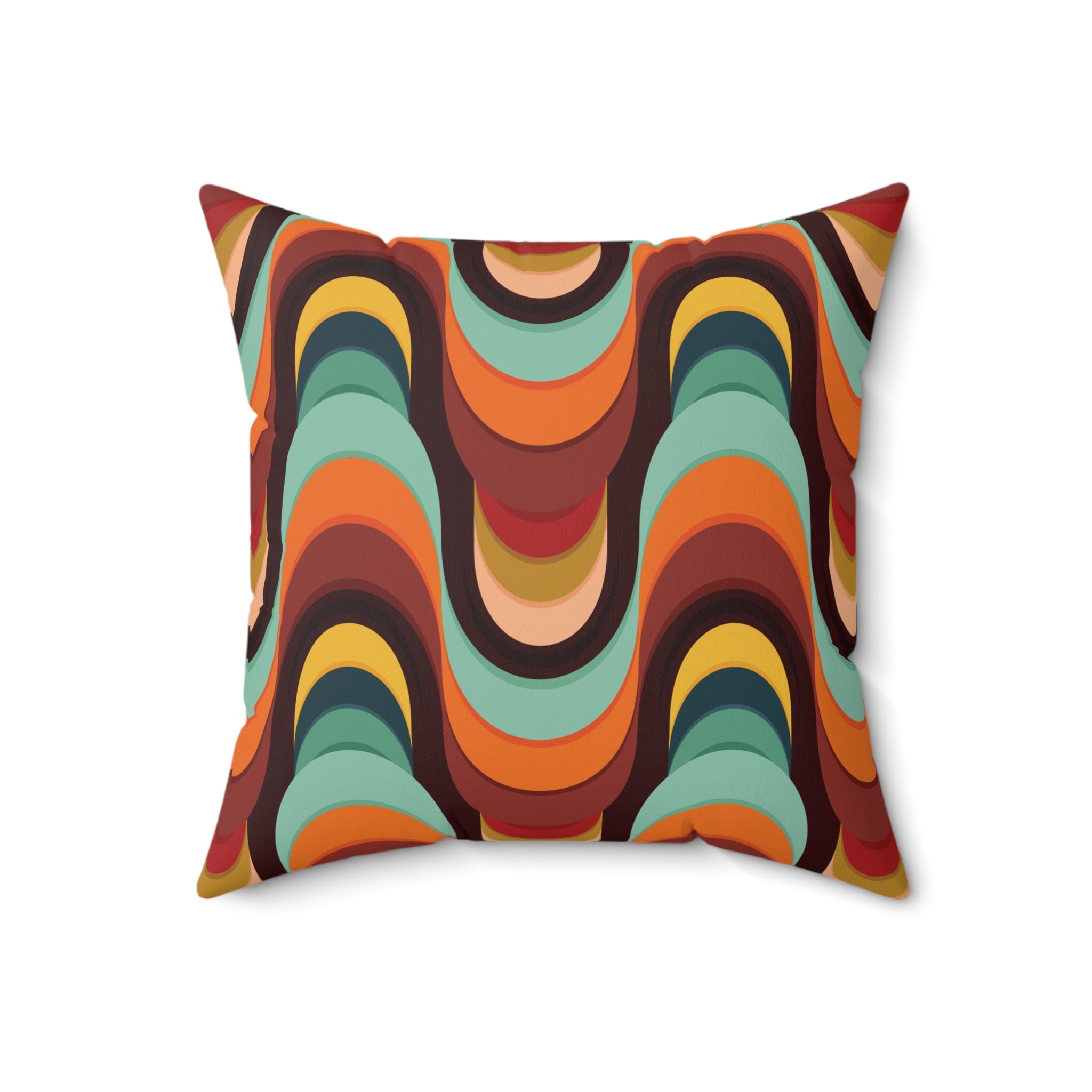 Kate McEnroe New York Groovy Mod Psychedelic Throw Pillow, 70s Retro Mid Century Modern AccentThrow Pillows15010559351971339543