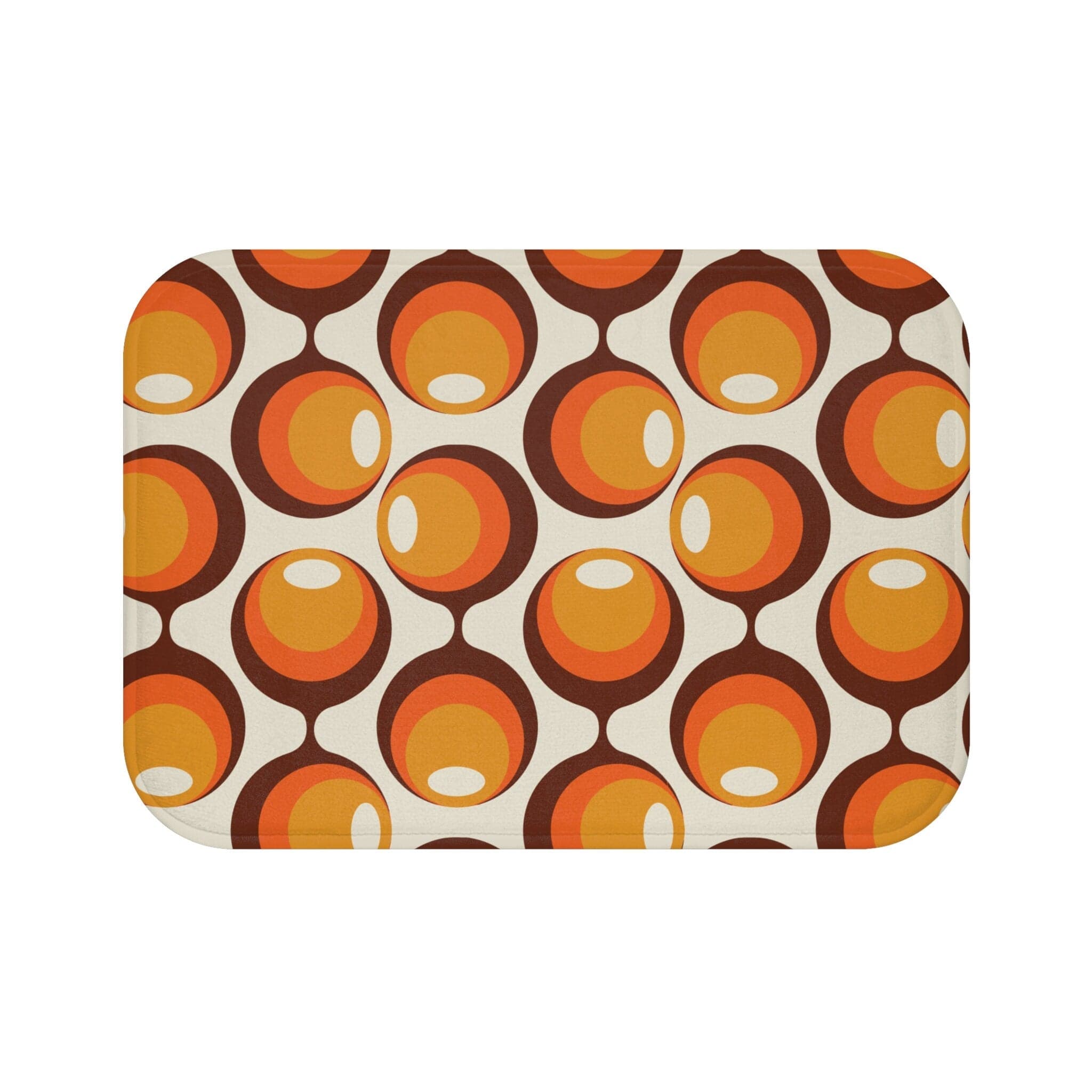 Kate McEnroe New York Groovy Orbs Bath Mat, Retro 70s Hippie MCM Style, Mid Century Modern Bathroom Decor - KM13689723Bath Mats38771392887125185388