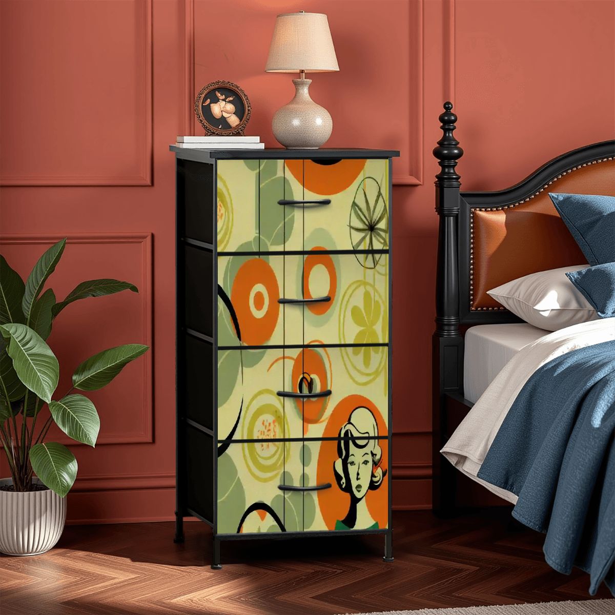 Kate McEnroe New York Groovy Retro 1950s Kitsch 4 Drawer DresserDressersVqIZfH0Ubj