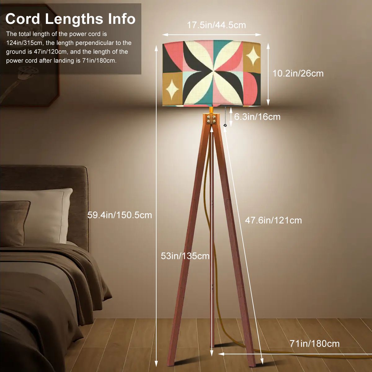 Kate McEnroe New York Groovy Starburst Mid Century Modern Retro Geometric Tripod Floor LampFloor Lamps7CLWrkNJ6N