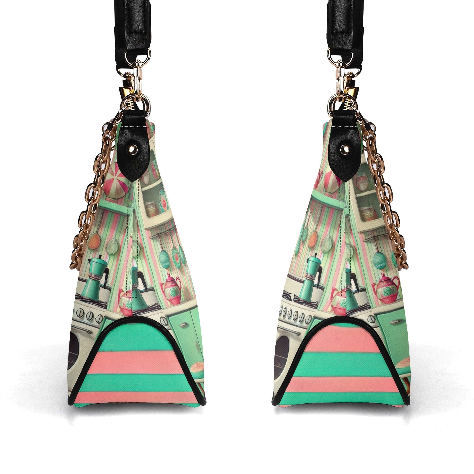 Kate McEnroe New York Groovy Vintage Kitsch Shoulder Bag Atomic Cat 60s Kitchen Retro Mod Girl PurseHandbagsNVO487MY-1