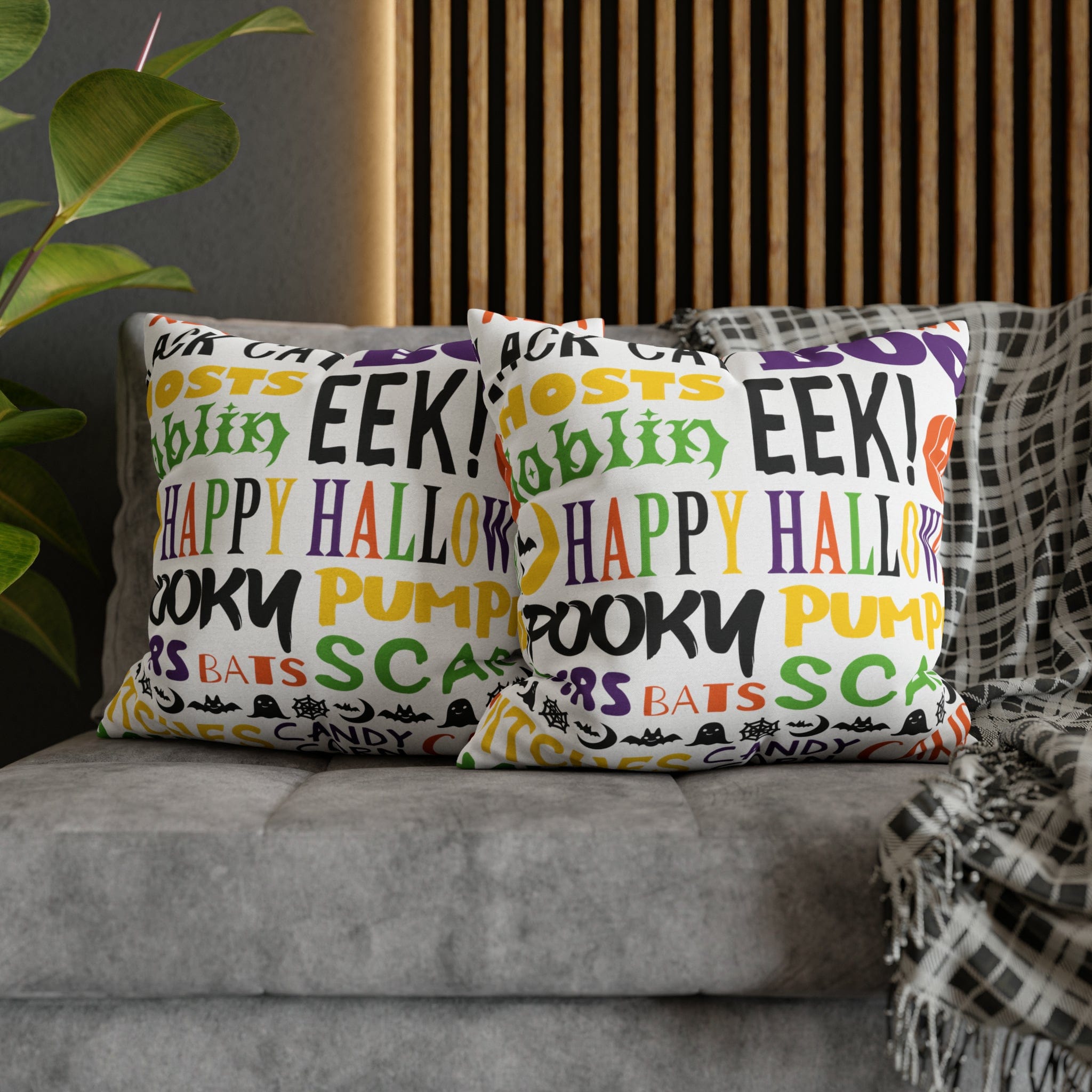 Kate McEnroe New York Halloween Throw Pillow Cover, Trick or Treat, Spooky Witches Haunted House Accent Pillow, Country Farmhouse Home Decor GiftThrow Pillow Covers10563674571104697694