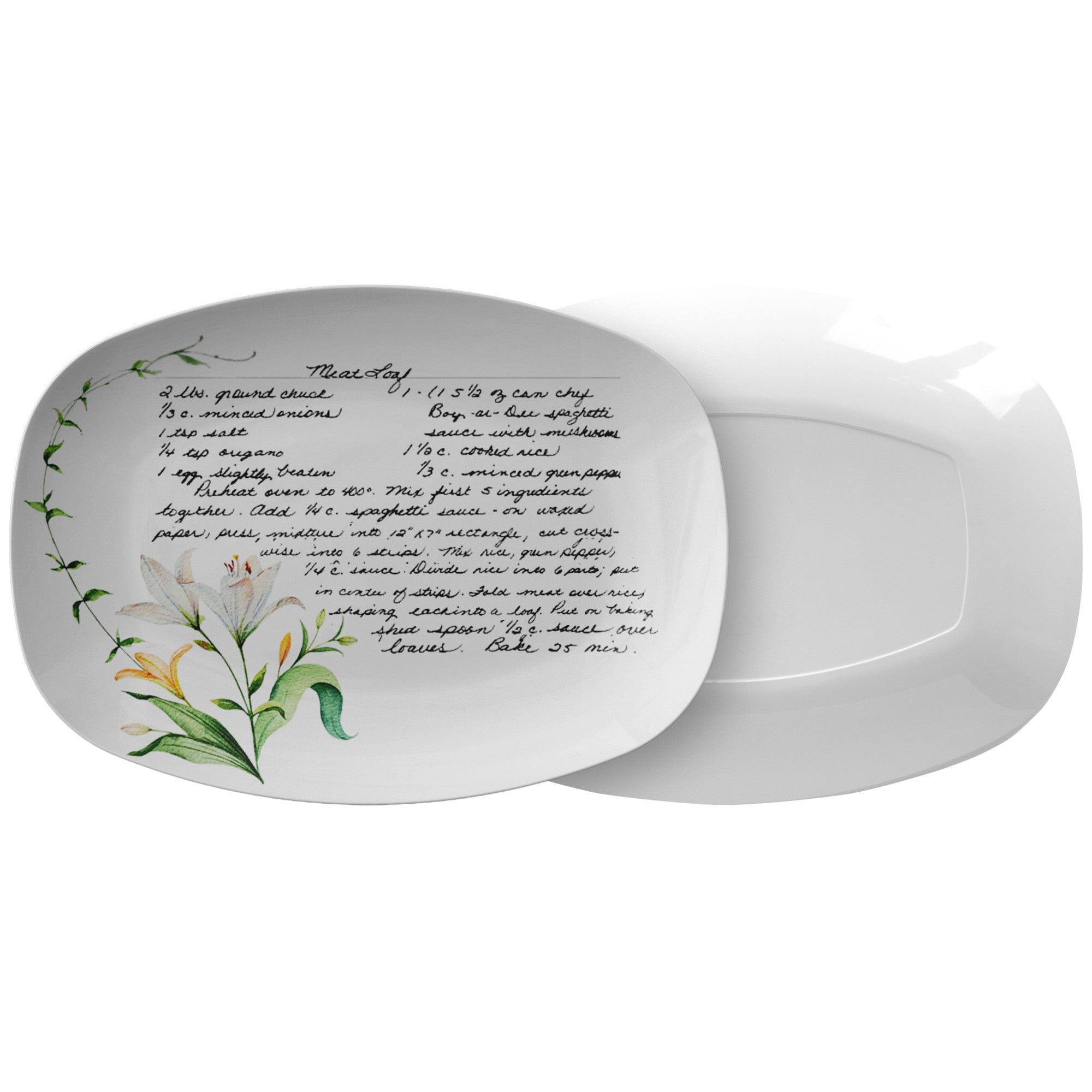 Kate McEnroe New York Handwritten Recipe Platter, Personalized Handwriting Keepsake for Family Heirloom RecipesServing PlattersPP1 - REC - LIL - 3