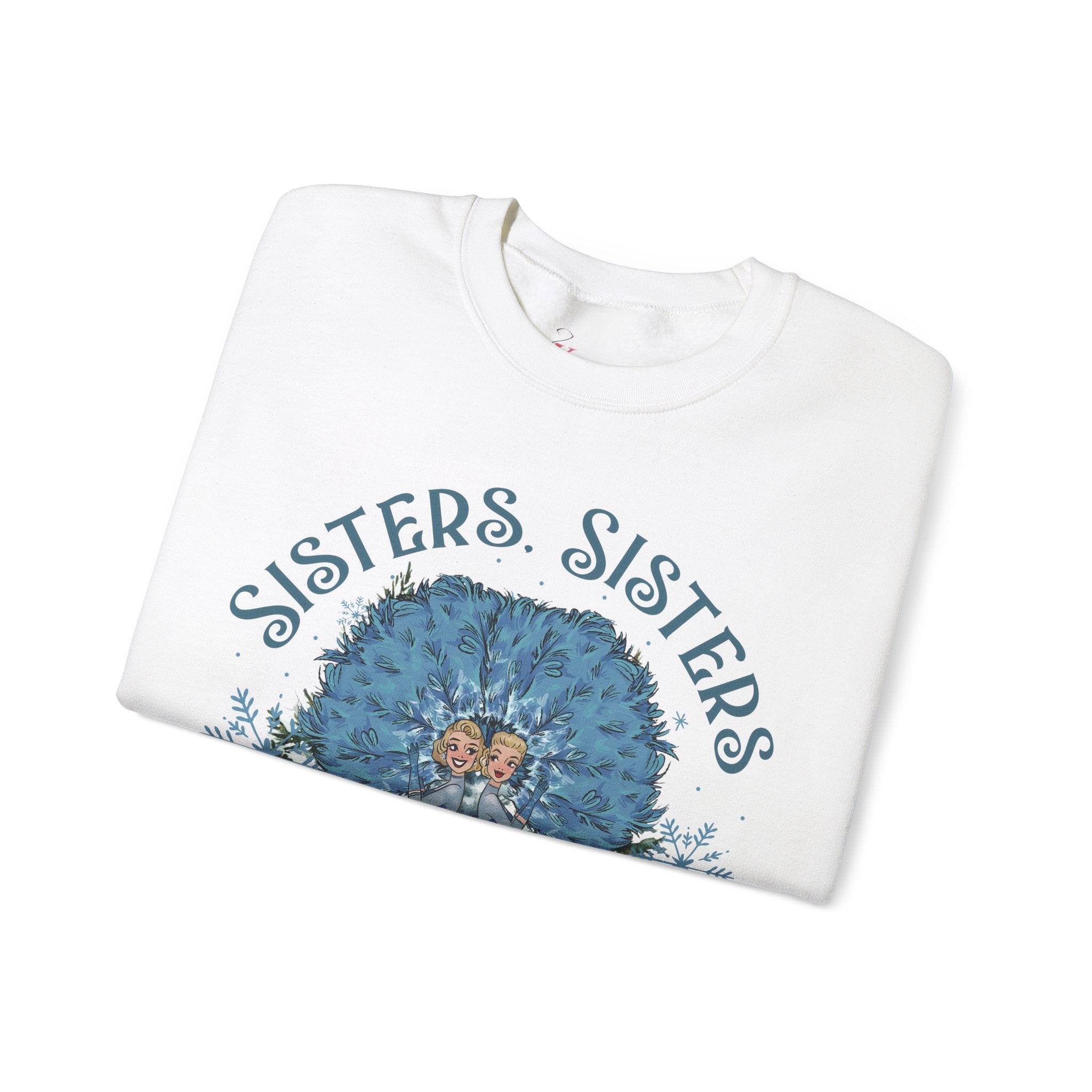 Kate McEnroe New York Haynes Sisters White Christmas Sweatshirt, Wallace And Davis 1954 Movie Apparel, Vintage Kitsch Holiday CrewneckSweatshirt13520516938841051804
