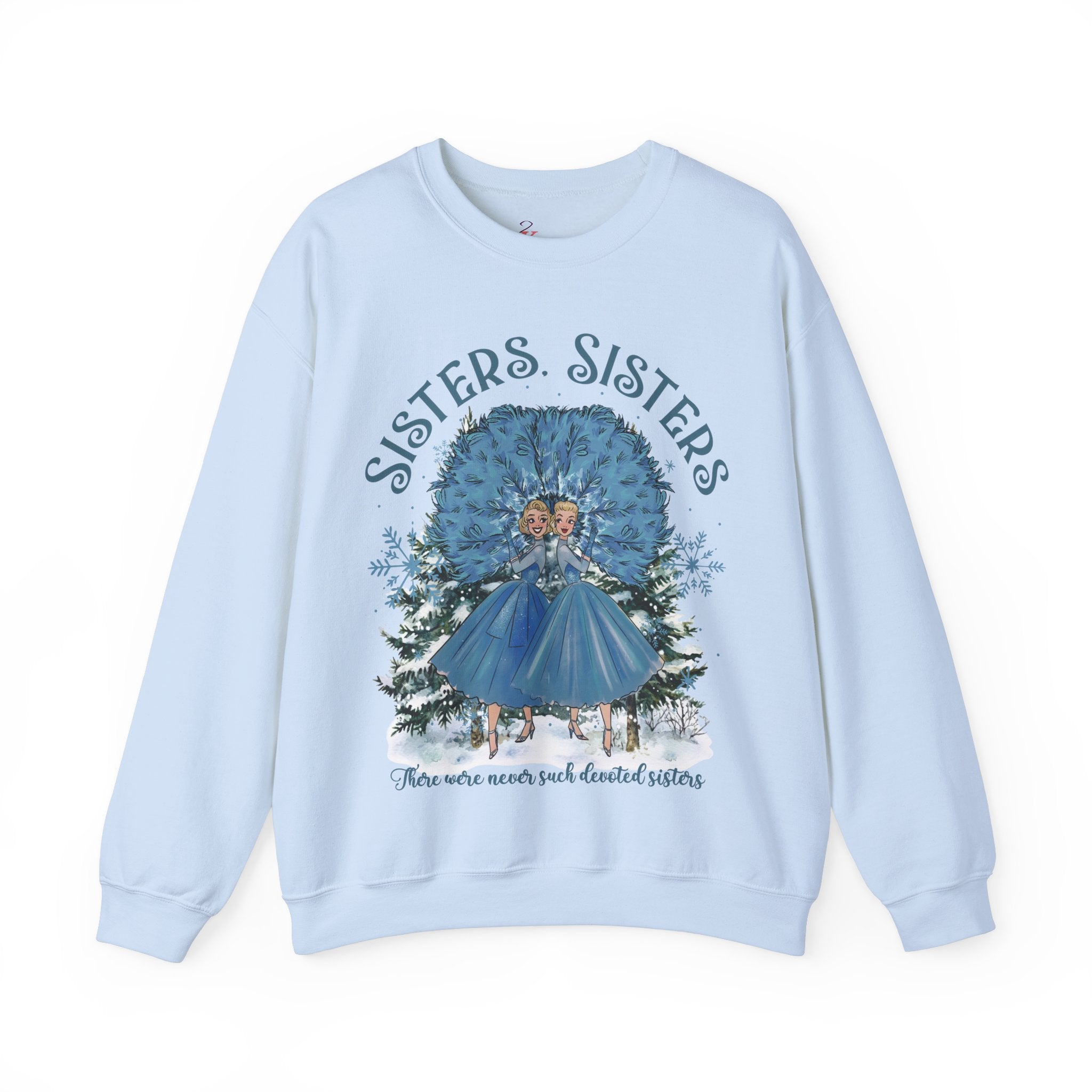 Kate McEnroe New York Haynes Sisters White Christmas Sweatshirt, Wallace And Davis 1954 Movie Apparel, Vintage Kitsch Holiday CrewneckSweatshirt14023736306068561273