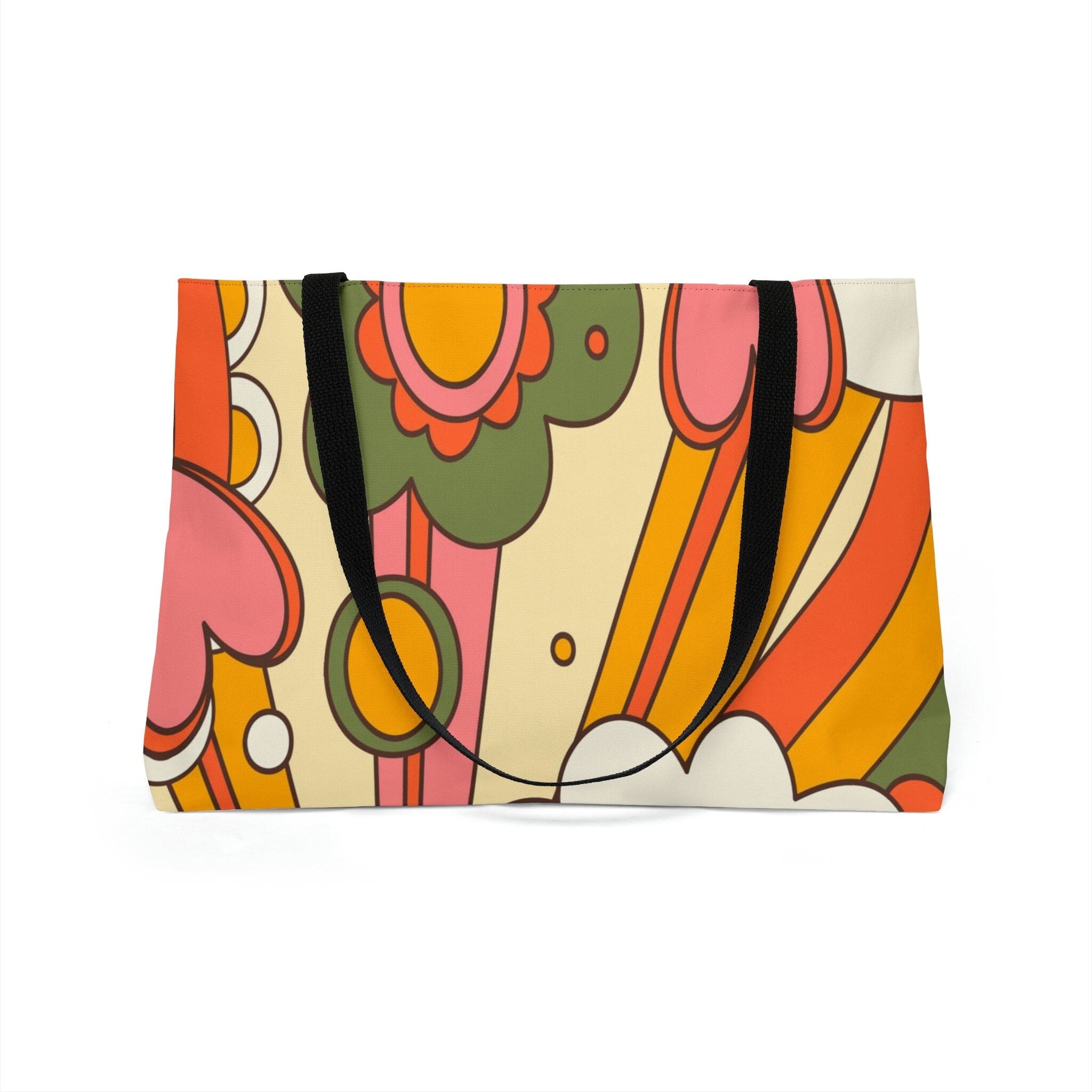 Kate McEnroe New York Hippie 70s Sunburst Floral Retro Groovy Weekender Tote BagTotesWT - HIP - GRO - 1
