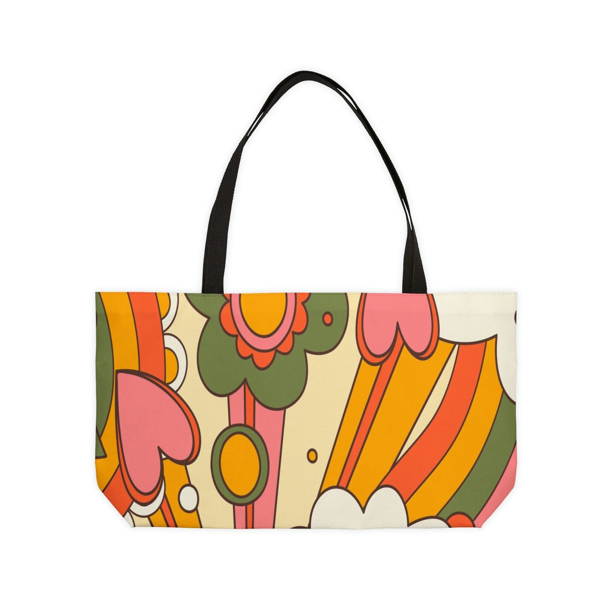 Kate McEnroe New York Hippie 70s Sunburst Floral Retro Groovy Weekender Tote BagTotesWT - HIP - GRO - 1