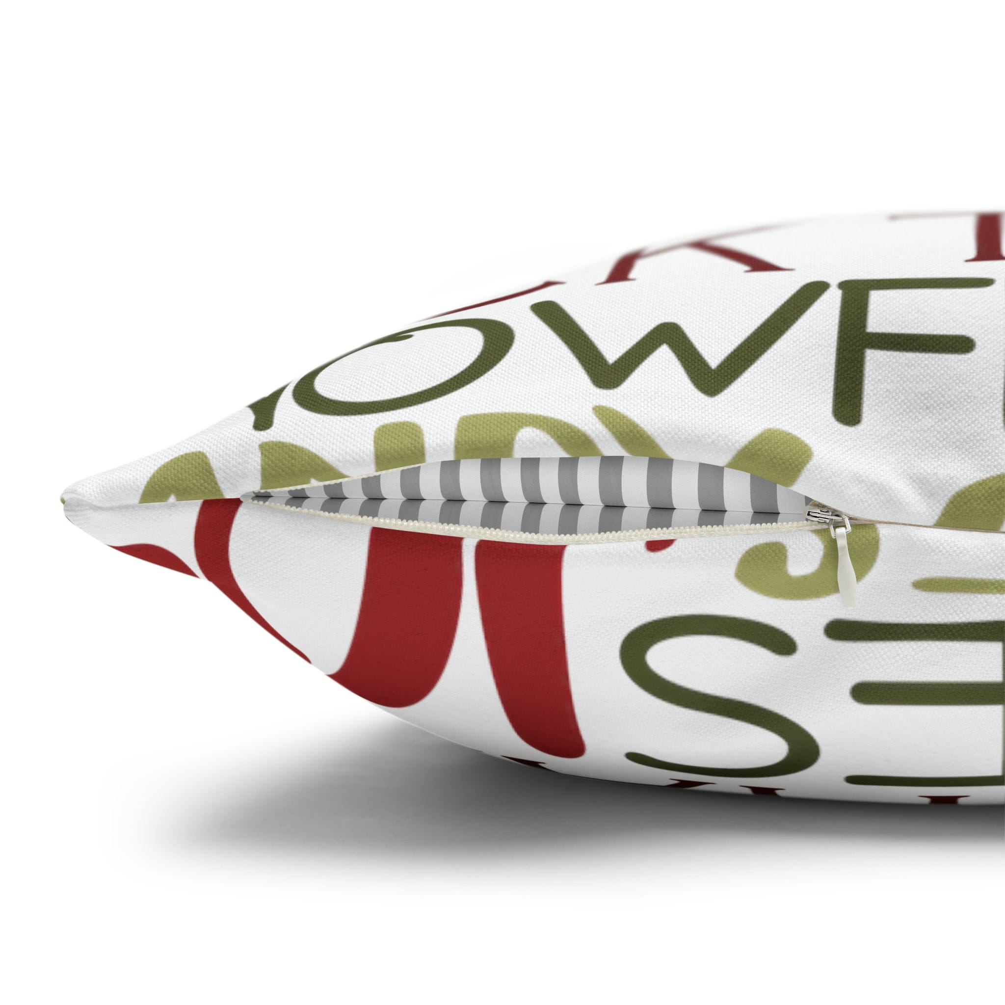 Kate McEnroe New York Holiday Throw Pillow Cover, Farmhouse Decor, Reindeer, Mistletoe, Believe, Winter Wonderland, Jingle Bells, Word Art Christmas PillowcaseThrow Pillow Covers66441887106795551151