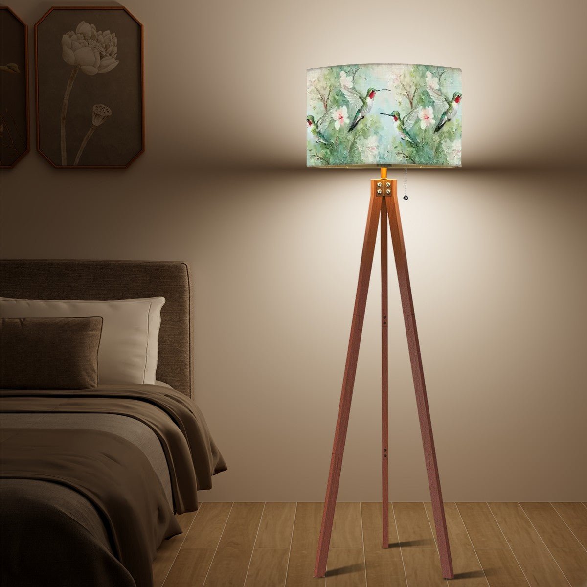 Kate McEnroe New York Hummingbird Floral Drum Lamp ShadeLamp ShadesFUb85CMY7a