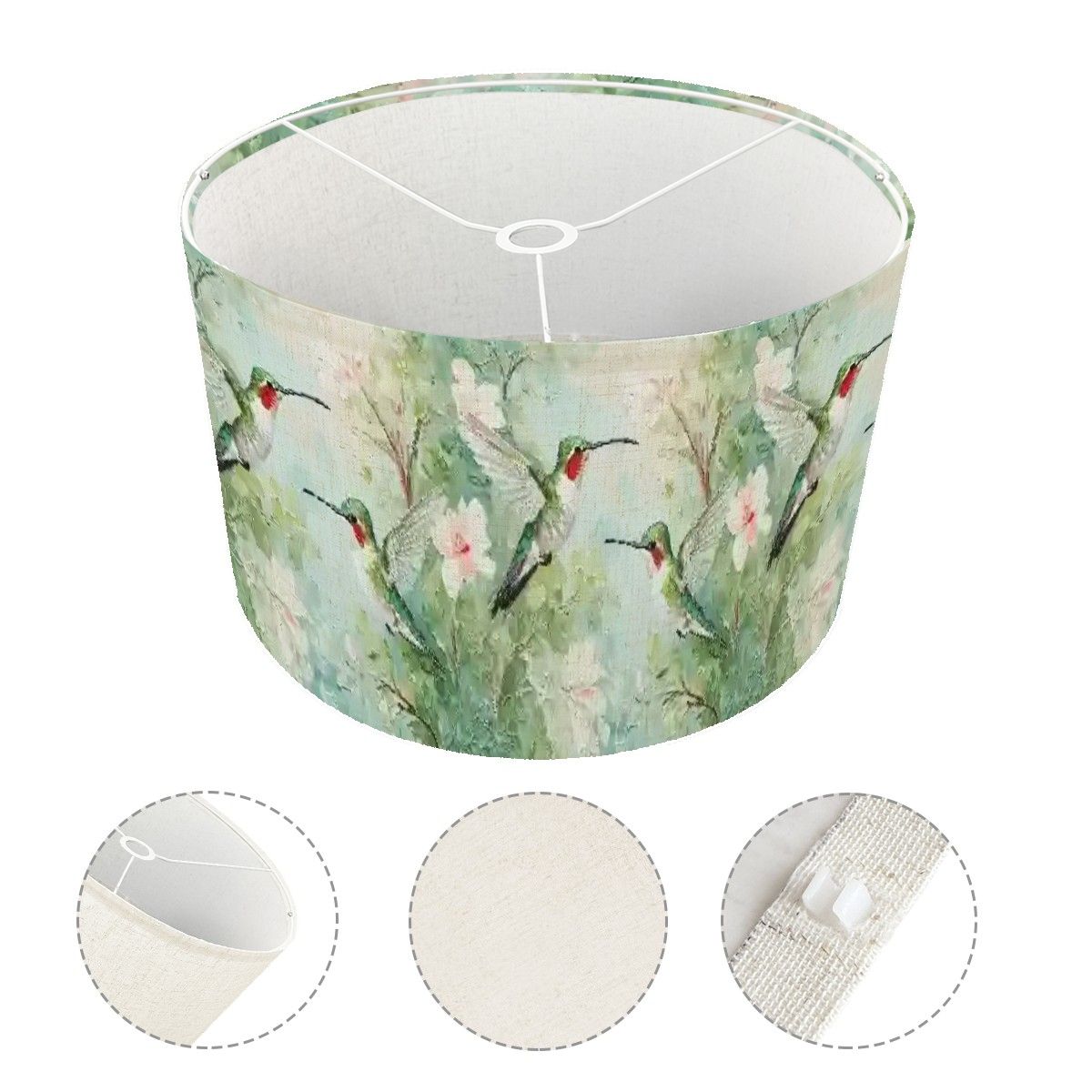 Kate McEnroe New York Hummingbird Floral Drum Lamp ShadeLamp ShadesFUb85CMY7a