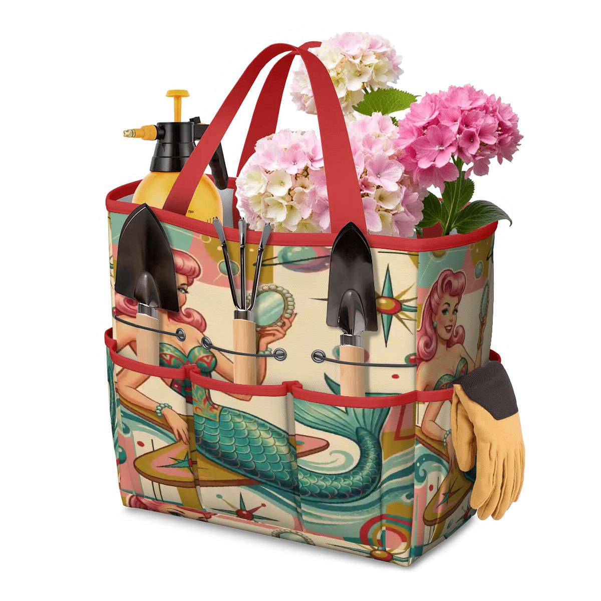 Kate McEnroe New York Kitschy 1950s Retro MCM Mermaid Atomic Starburst Garden Tool BagGarden Tool BagpA3Srw8UrO