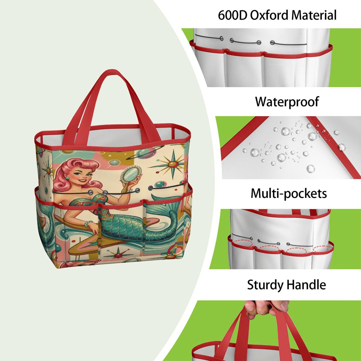 Kate McEnroe New York Kitschy 1950s Retro MCM Mermaid Atomic Starburst Garden Tool BagGarden Tool Bagx3coQPSGxR