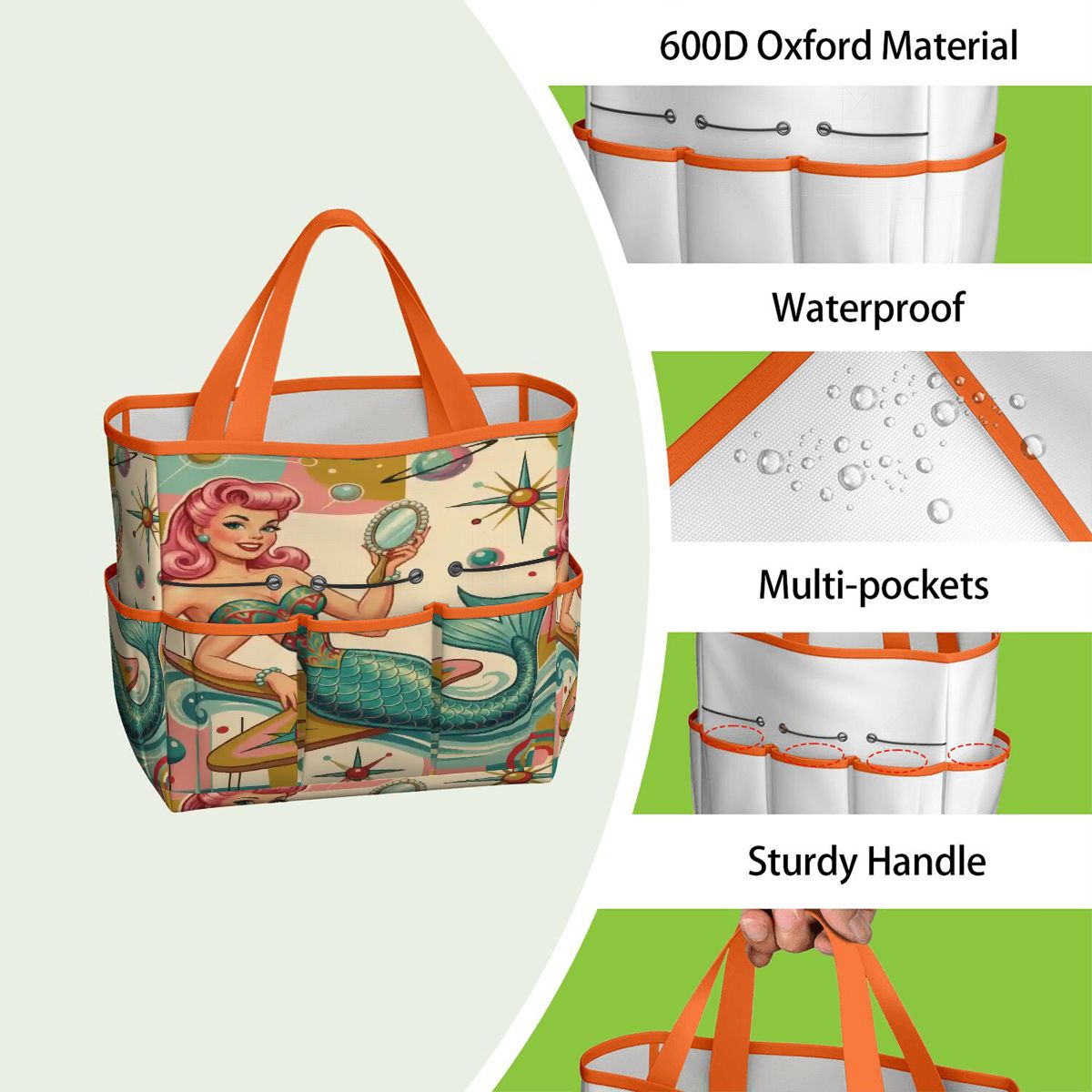 Kate McEnroe New York Kitschy 1950s Retro MCM Mermaid Atomic Starburst Garden Tool BagGarden Tool Bagx3coQPSGxR