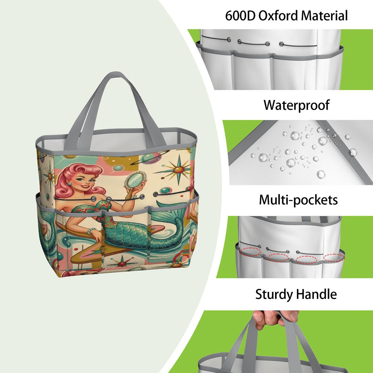 Kate McEnroe New York Kitschy 1950s Retro MCM Mermaid Atomic Starburst Garden Tool BagGarden Tool Bagx3coQPSGxR