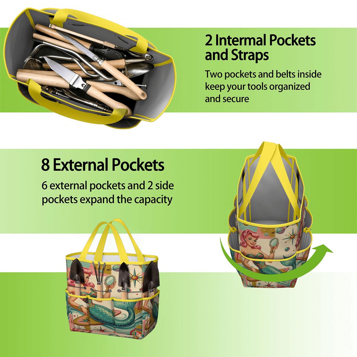 Kate McEnroe New York Kitschy 1950s Retro MCM Mermaid Atomic Starburst Garden Tool BagGarden Tool Bagx3coQPSGxR