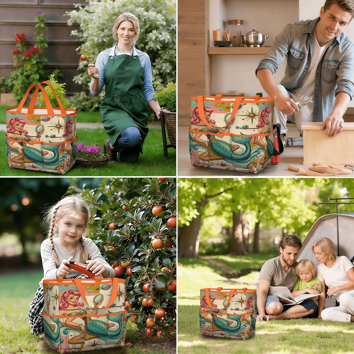 Kate McEnroe New York Kitschy 1950s Retro MCM Mermaid Atomic Starburst Garden Tool BagGarden Tool Bagx3coQPSGxR