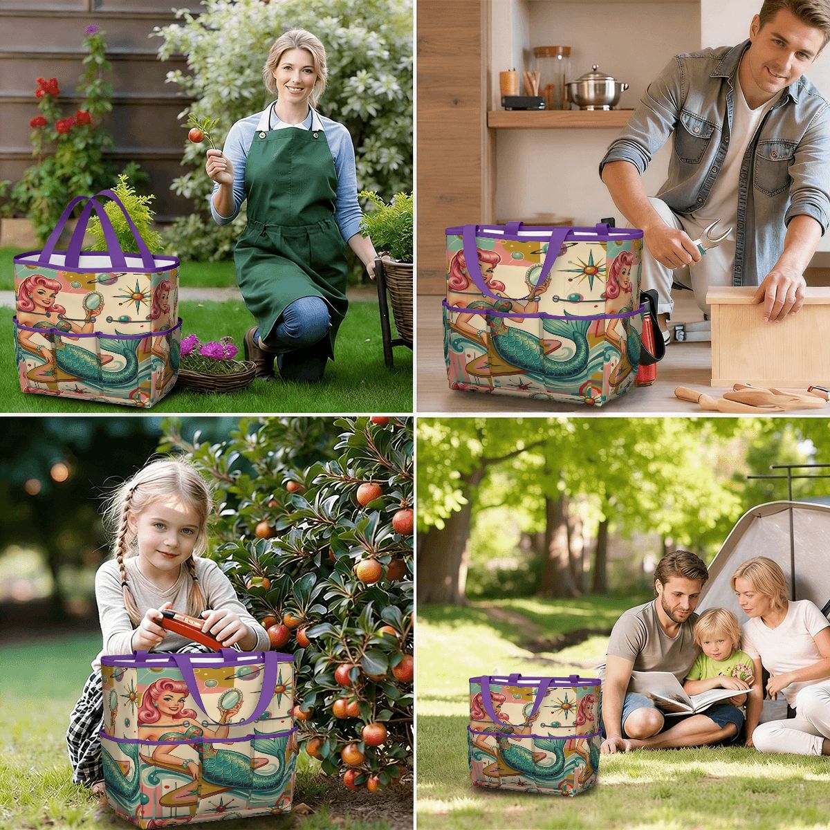 Kate McEnroe New York Kitschy 1950s Retro MCM Mermaid Atomic Starburst Garden Tool BagGarden Tool Bagx3coQPSGxR