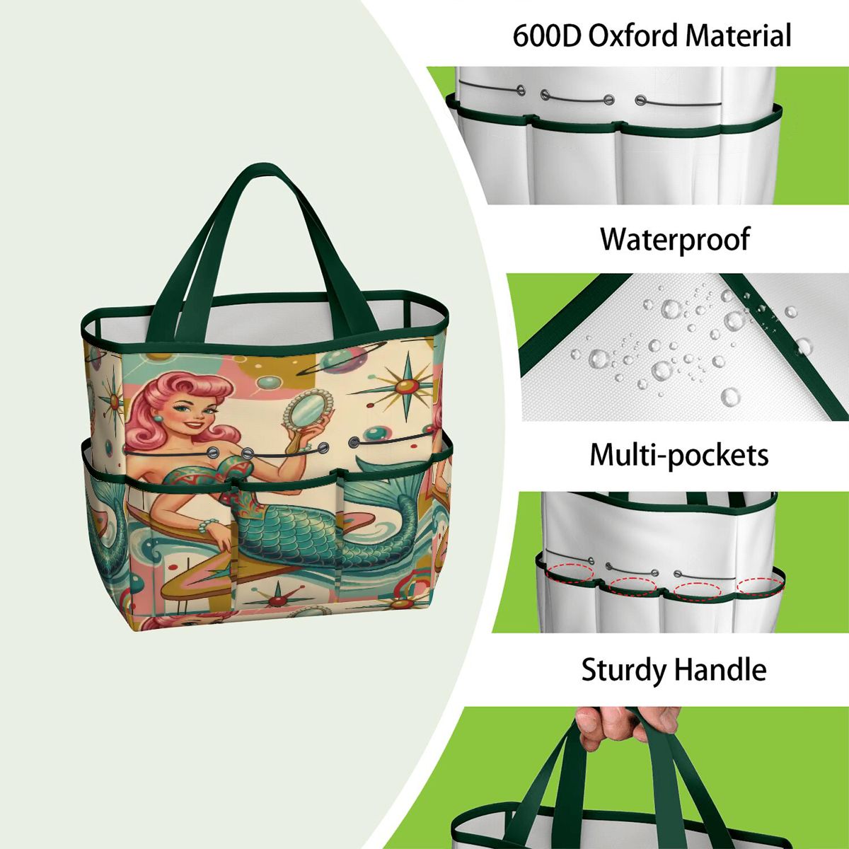 Kate McEnroe New York Kitschy 1950s Retro MCM Mermaid Atomic Starburst Garden Tool BagGarden Tool Bagx3coQPSGxR