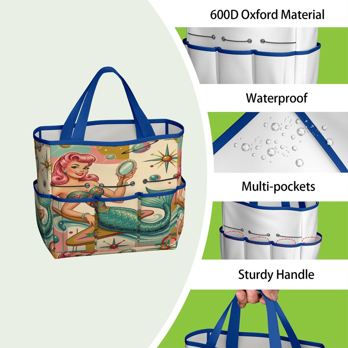 Kate McEnroe New York Kitschy 1950s Retro MCM Mermaid Atomic Starburst Garden Tool BagGarden Tool Bagx3coQPSGxR