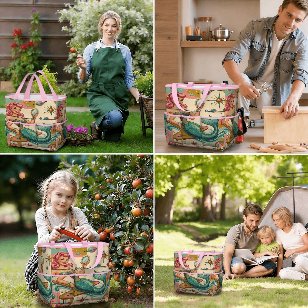 Kate McEnroe New York Kitschy 1950s Retro MCM Mermaid Atomic Starburst Garden Tool BagGarden Tool Bagx3coQPSGxR