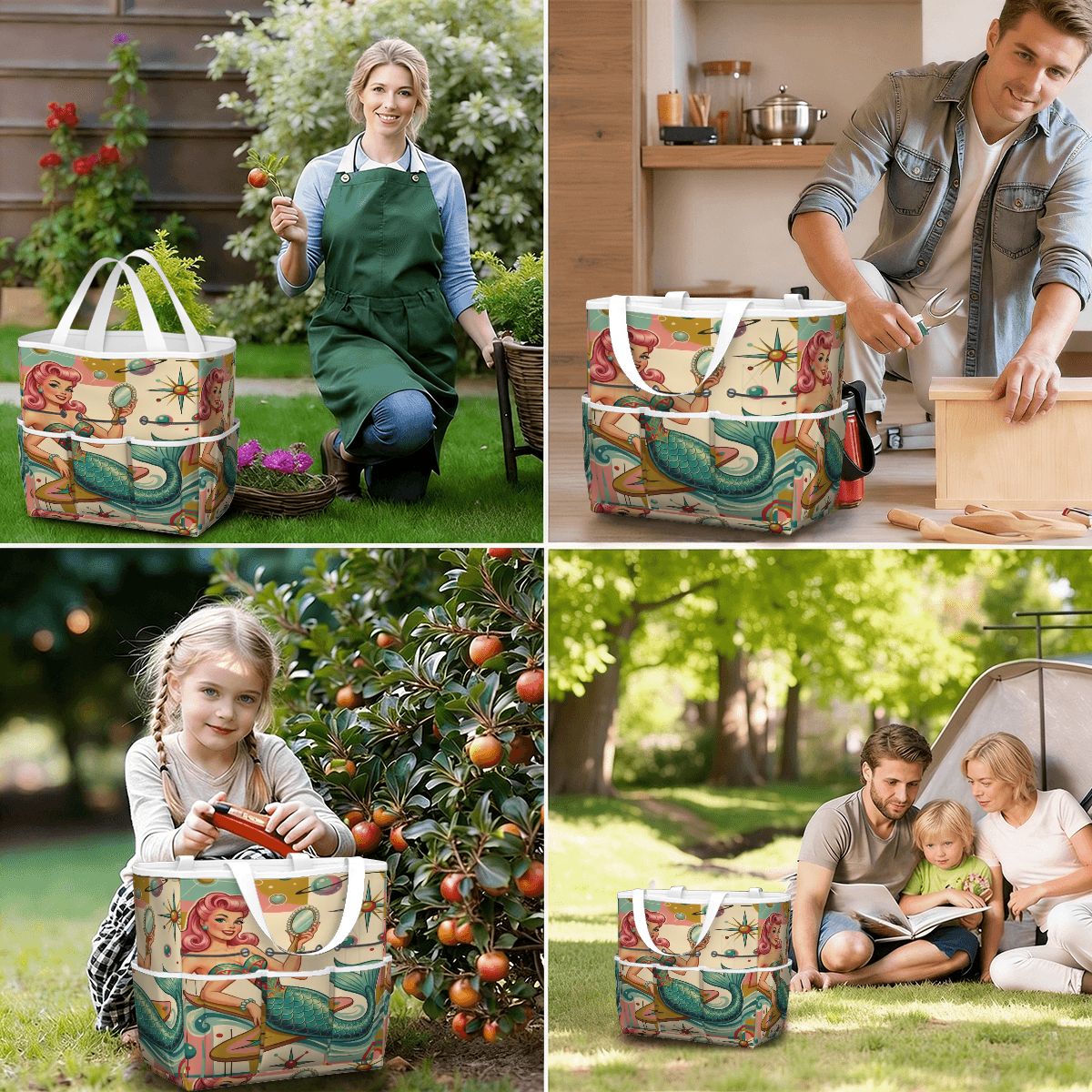 Kate McEnroe New York Kitschy 1950s Retro MCM Mermaid Atomic Starburst Garden Tool BagGarden Tool Bagx3coQPSGxR