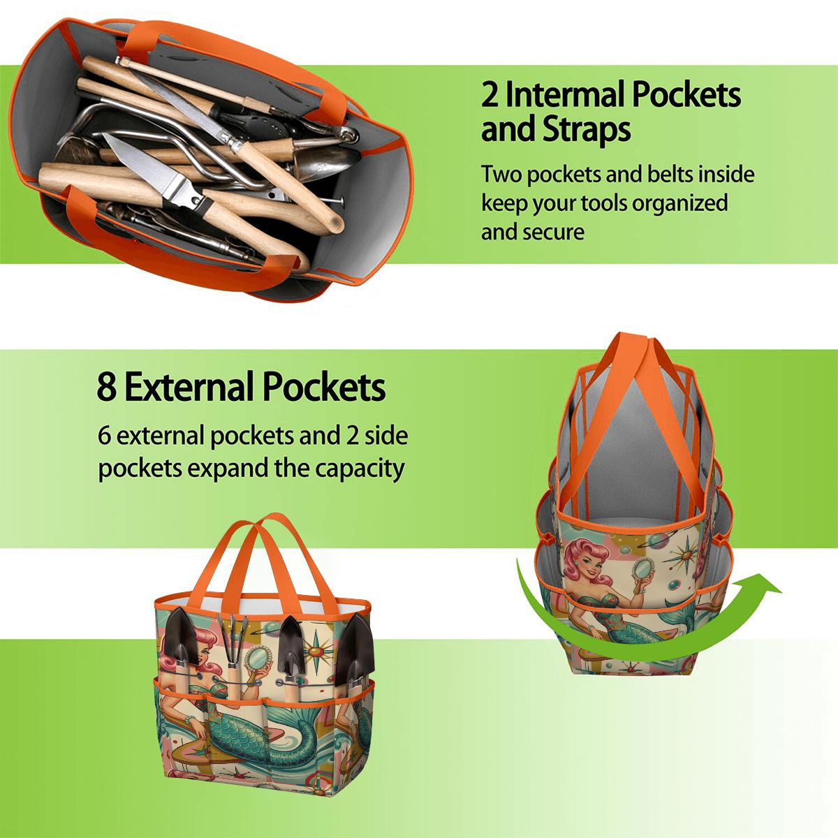 Kate McEnroe New York Kitschy 1950s Retro MCM Mermaid Atomic Starburst Garden Tool BagGarden Tool Bagx3coQPSGxR