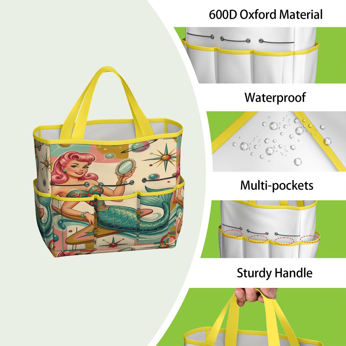 Kate McEnroe New York Kitschy 1950s Retro MCM Mermaid Atomic Starburst Garden Tool BagGarden Tool Bagx3coQPSGxR