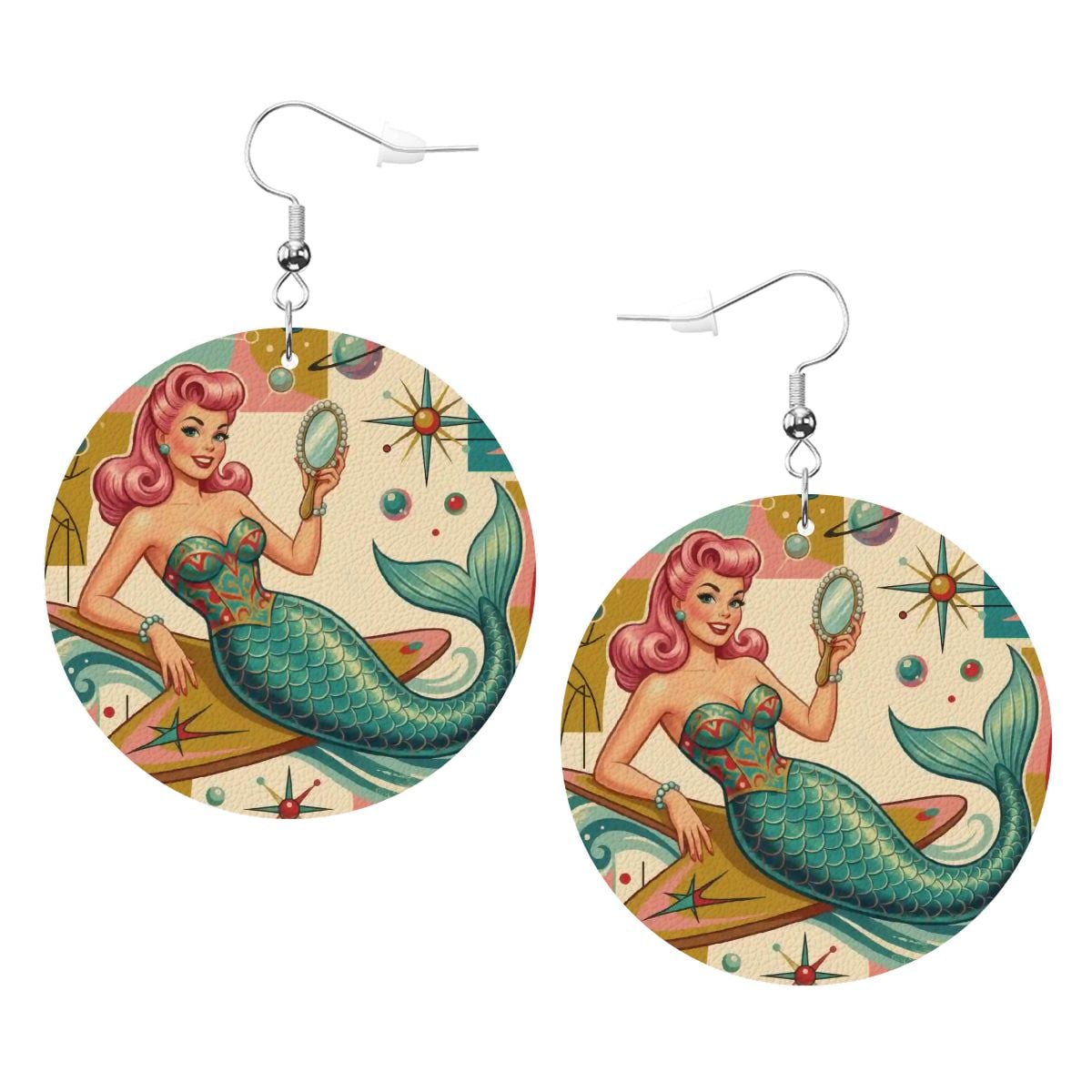 Kate McEnroe New York Kitschy 1950s Retro Mermaid Atomic Starburst EarringsEarringsPLaZXzEj8M