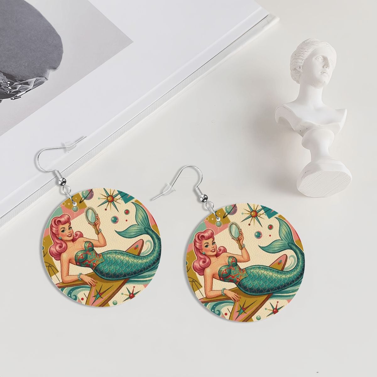 Kate McEnroe New York Kitschy 1950s Retro Mermaid Atomic Starburst EarringsEarringsPLaZXzEj8M