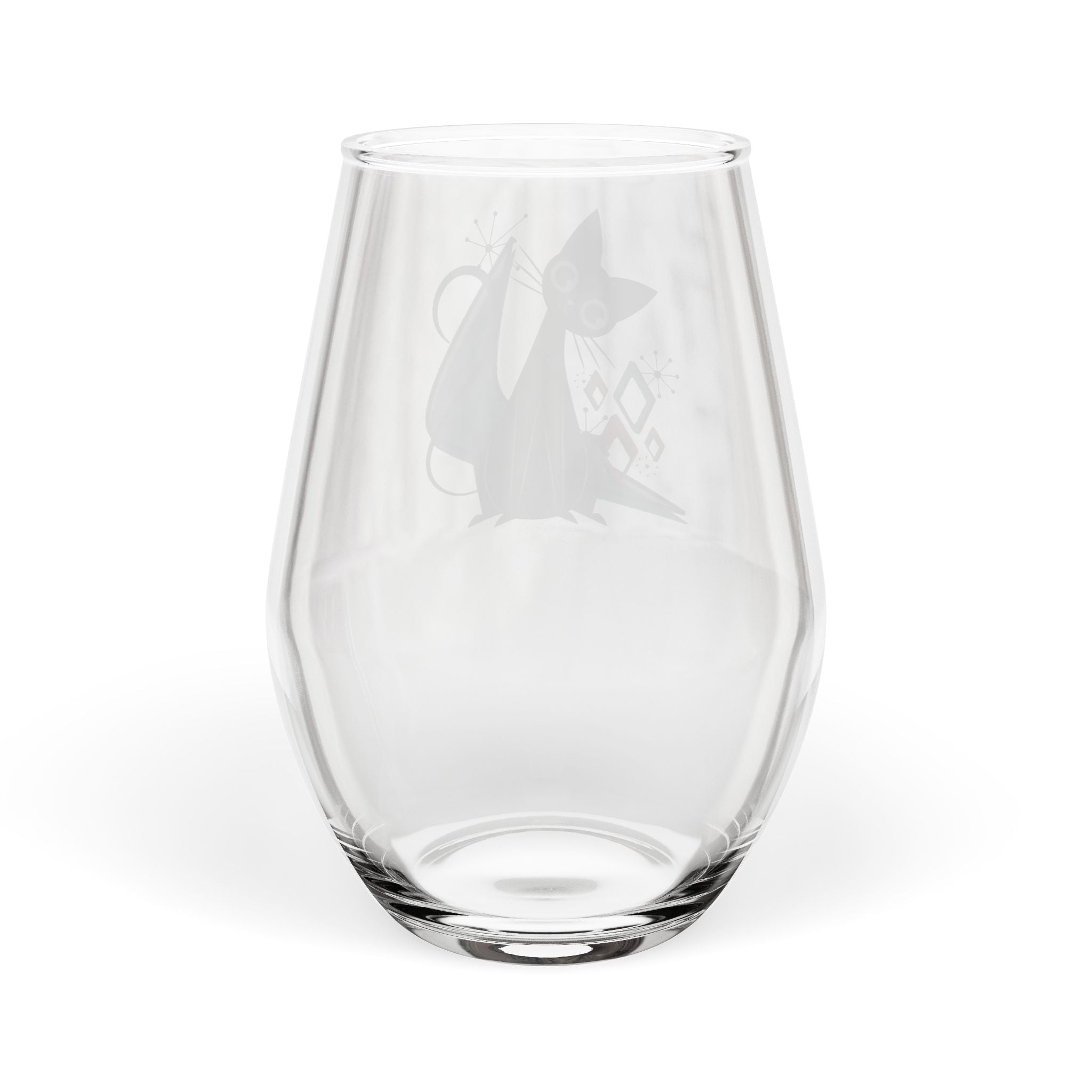 Kate McEnroe New York Kitschy Atomic Cat Boomerang Starburst Wine GlassWine Glasses18934908465852436384