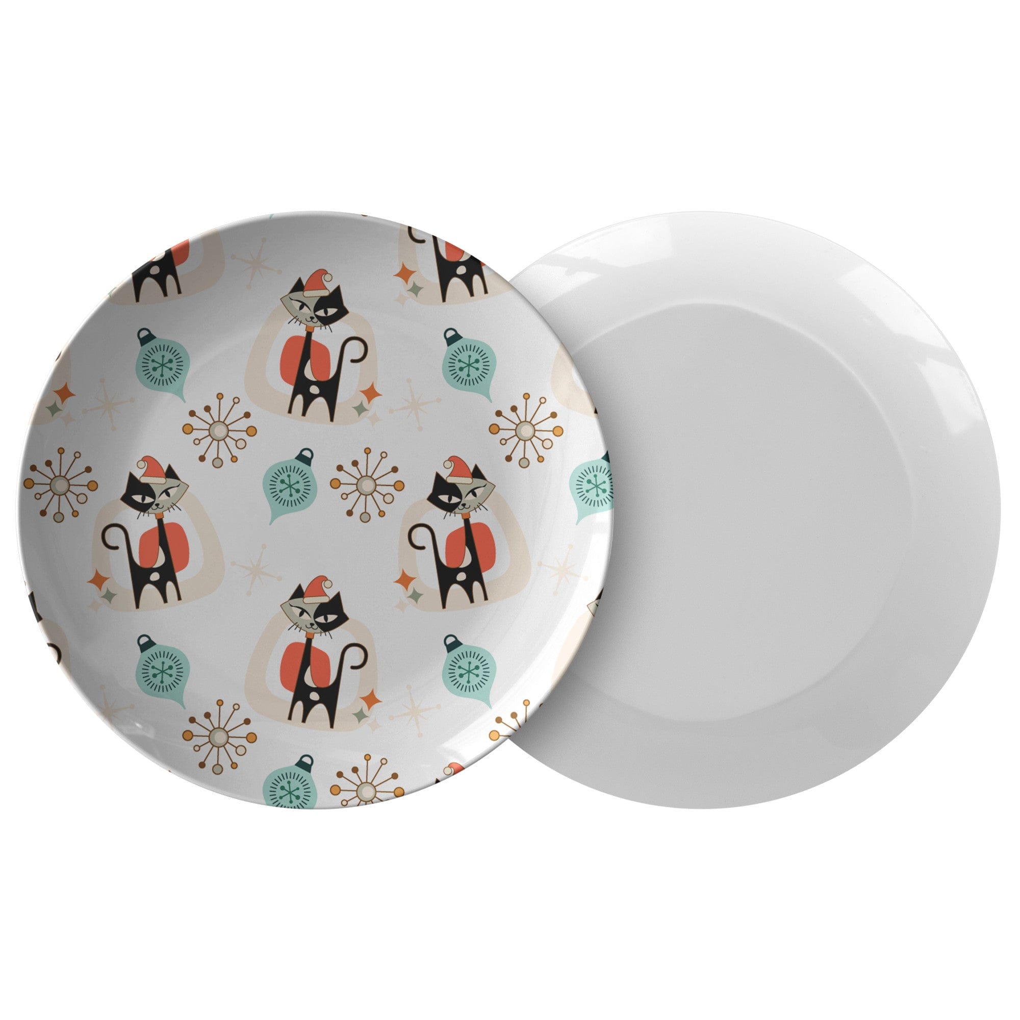 Kate McEnroe New York Kitschy Atomic Cat Christmas PlatePlates9820SINGLE