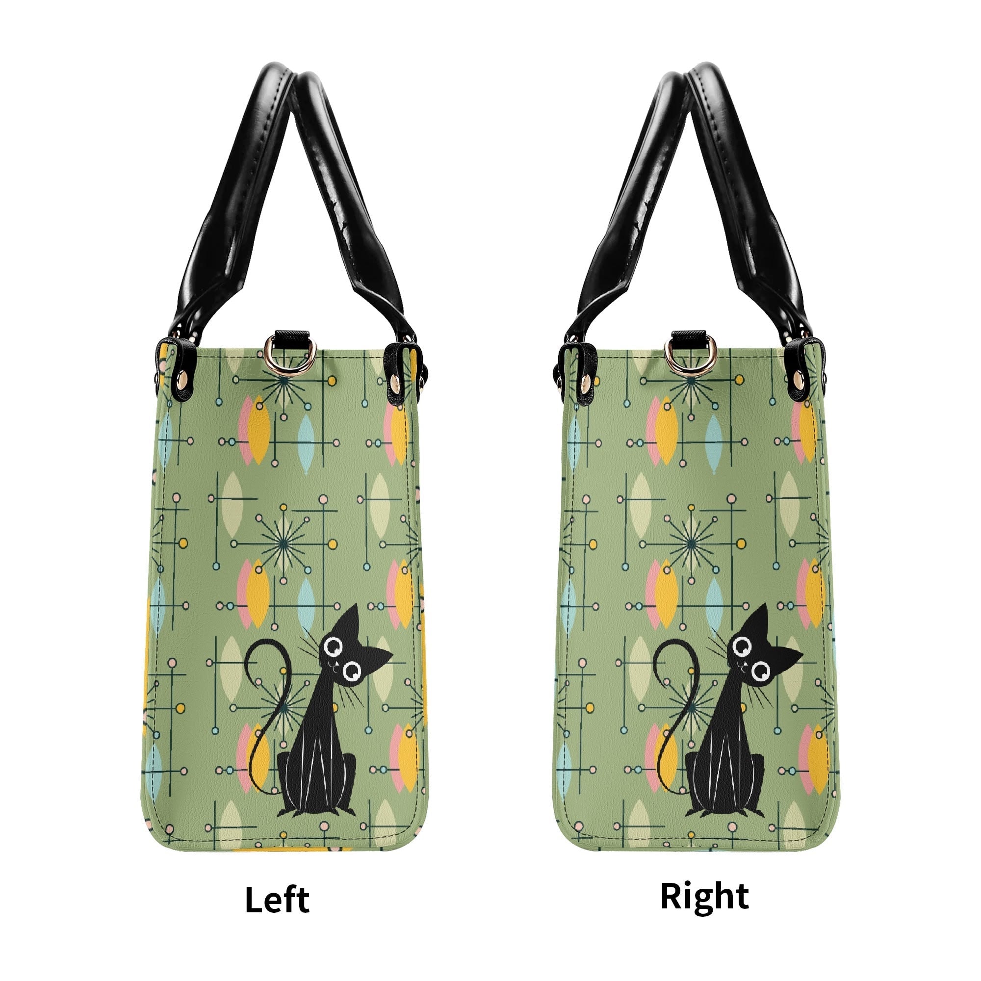 Kate McEnroe New York Kitschy Atomic Cat Starburst Mid Century Modern Retro SatchelHandbagsN67MMDXW-1