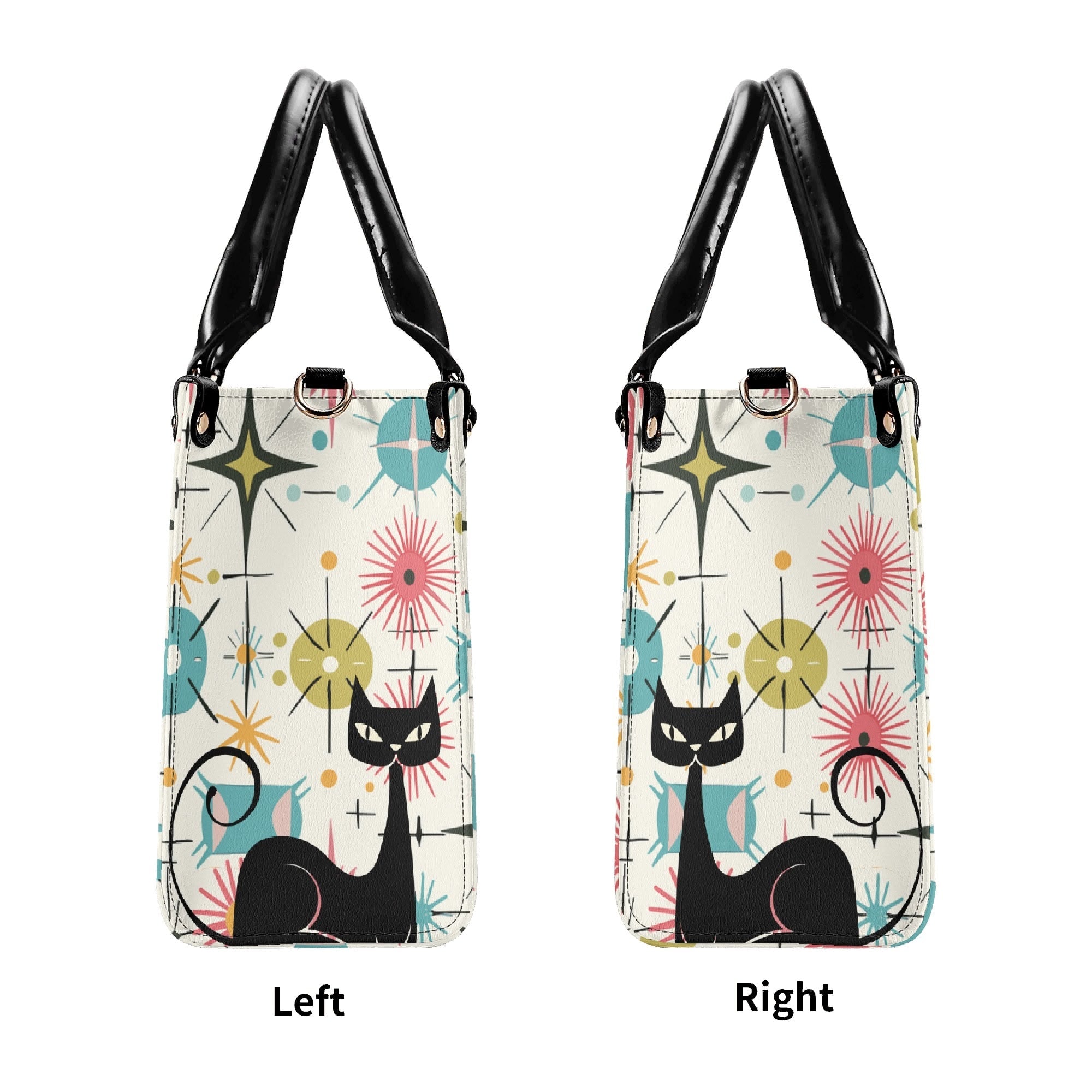 Kate McEnroe New York Kitschy Atomic Cat Starburst Satchel, Mid Century Modern HandbagHandbagsY5759KLW-4