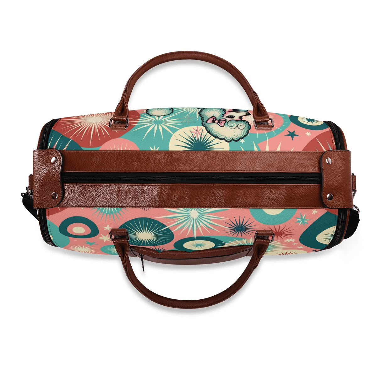 Kate McEnroe New York Kitschy Poodle Retro Mid Century Modern Weekender Bag, 50s Kitsch Atomic Starburst Travel DuffelDuffel BagsW1KV2LMN - 1