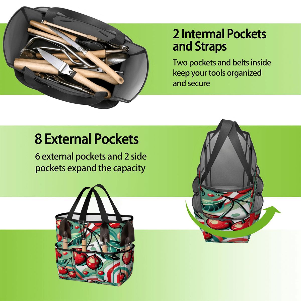 Kate McEnroe New York Kitschy Retro Cherry Mid Century Modern Garden Tool BagGarden Tool Bag6scyNJqupb