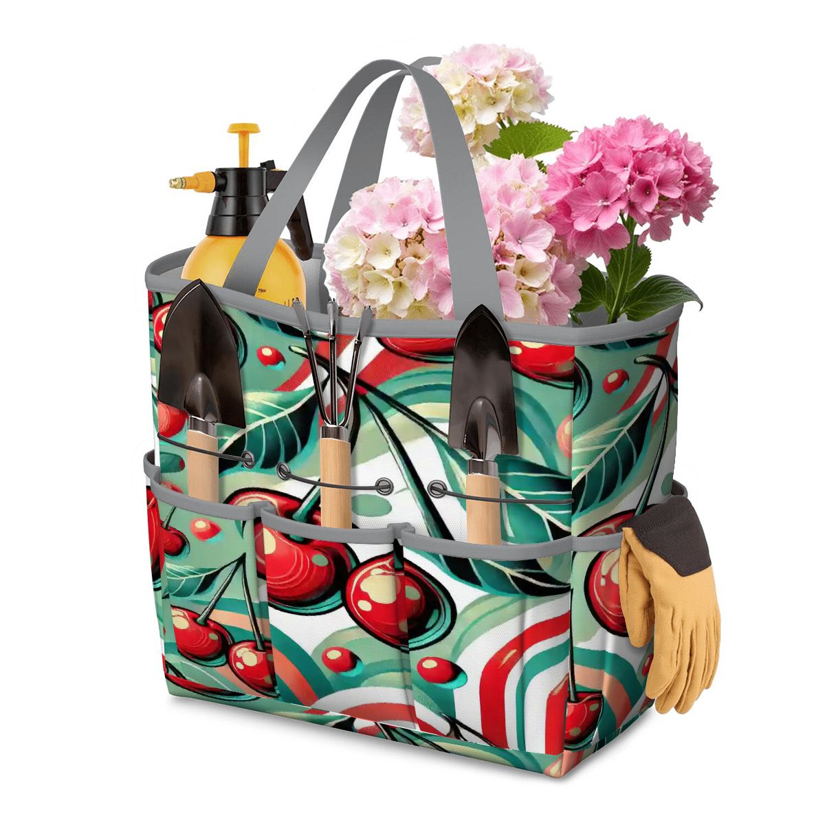 Kate McEnroe New York Kitschy Retro Cherry Mid Century Modern Garden Tool BagGarden Tool Bag9HW7vII6qy