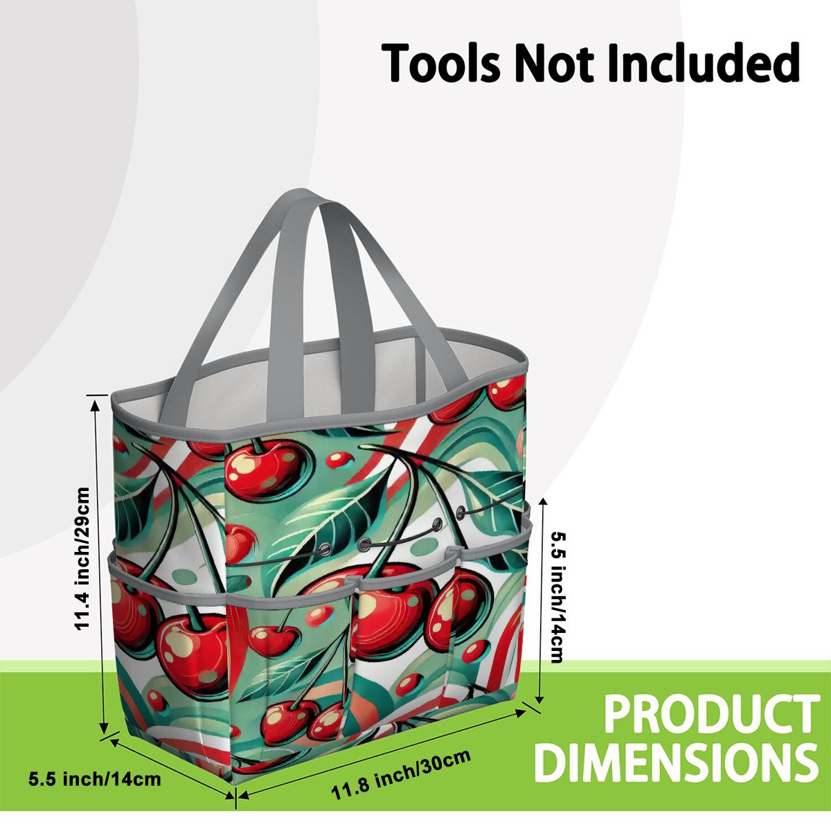 Kate McEnroe New York Kitschy Retro Cherry Mid Century Modern Garden Tool BagGarden Tool BagJWjFhHmiEm