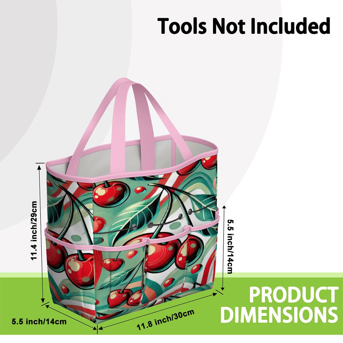 Kate McEnroe New York Kitschy Retro Cherry Mid Century Modern Garden Tool BagGarden Tool BagJWjFhHmiEm