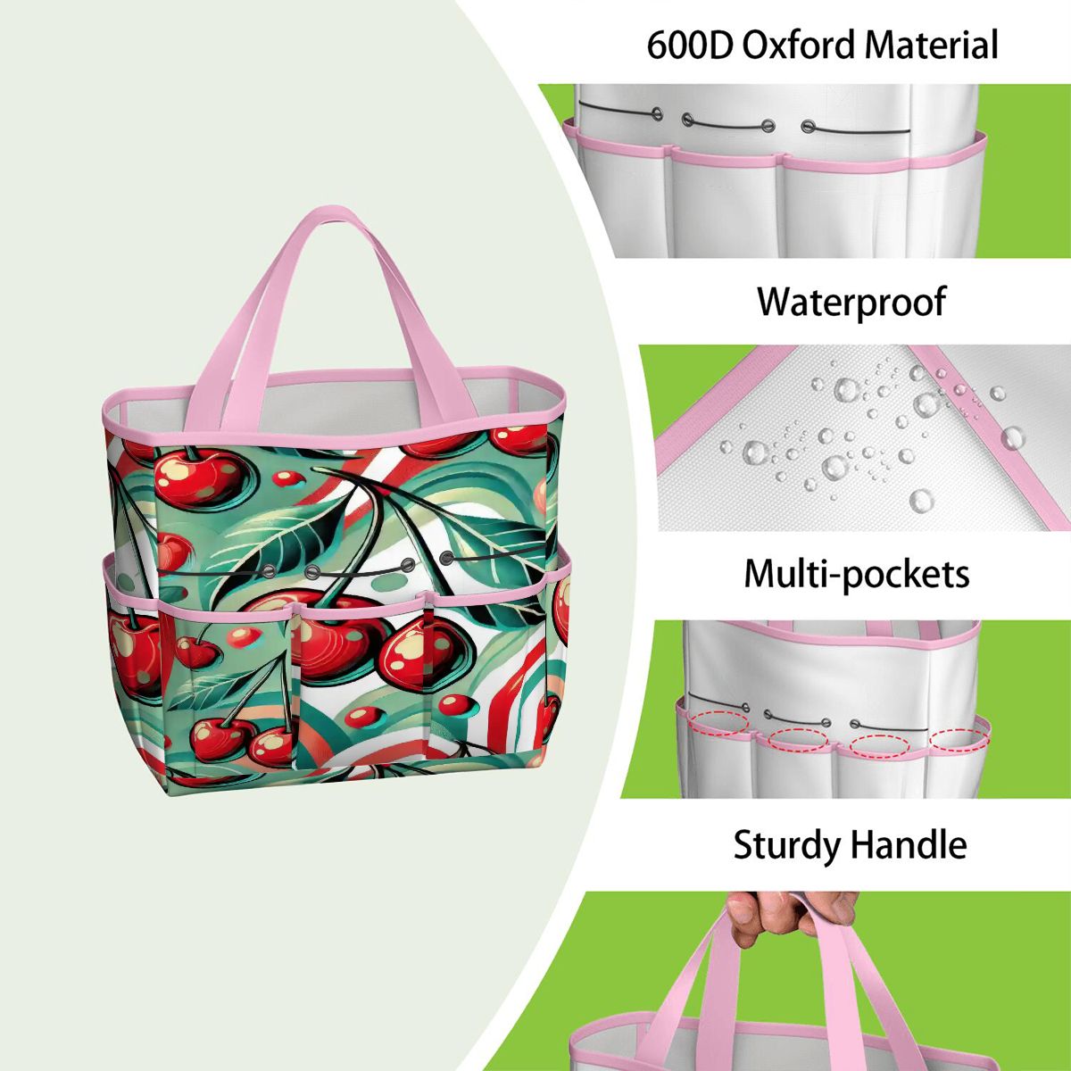 Kate McEnroe New York Kitschy Retro Cherry Mid Century Modern Garden Tool BagGarden Tool BagJWjFhHmiEm