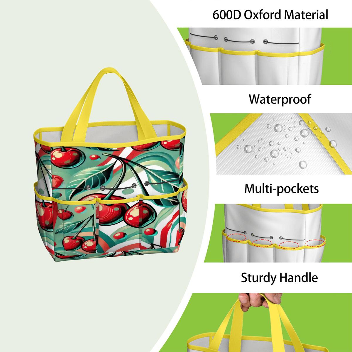 Kate McEnroe New York Kitschy Retro Cherry Mid Century Modern Garden Tool BagGarden Tool BagJWjFhHmiEm