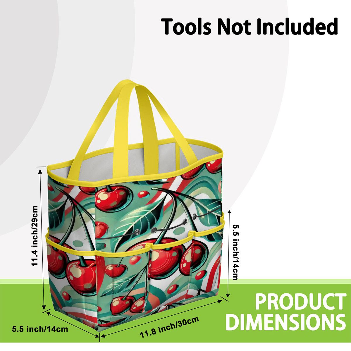 Kate McEnroe New York Kitschy Retro Cherry Mid Century Modern Garden Tool BagGarden Tool BagJWjFhHmiEm