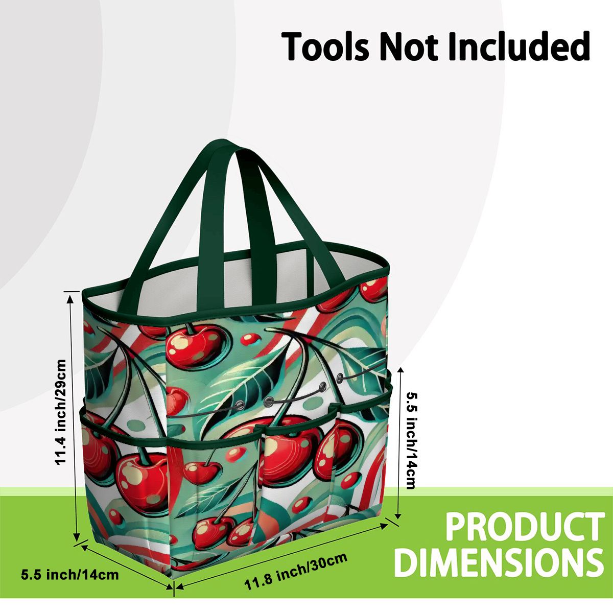 Kate McEnroe New York Kitschy Retro Cherry Mid Century Modern Garden Tool BagGarden Tool BagJWjFhHmiEm