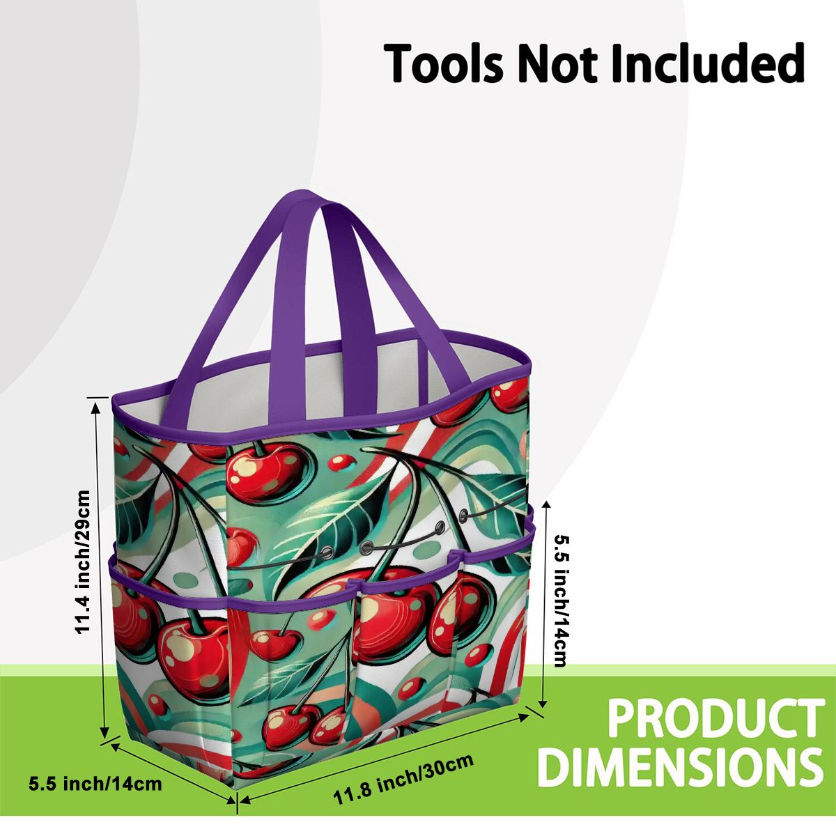 Kate McEnroe New York Kitschy Retro Cherry Mid Century Modern Garden Tool BagGarden Tool BagJWjFhHmiEm