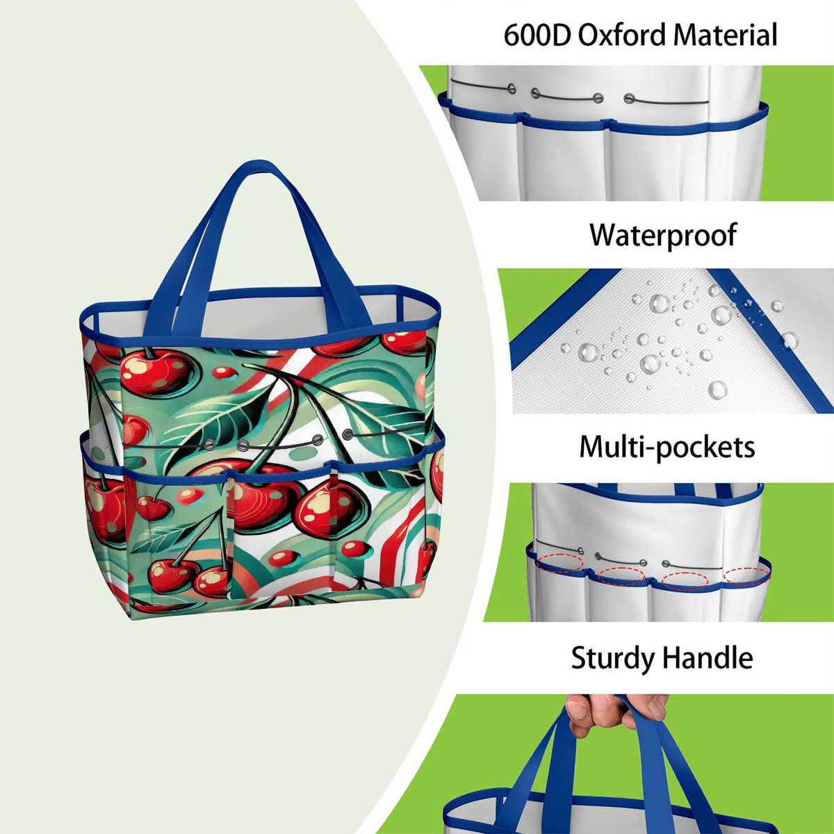 Kate McEnroe New York Kitschy Retro Cherry Mid Century Modern Garden Tool BagGarden Tool BagJWjFhHmiEm