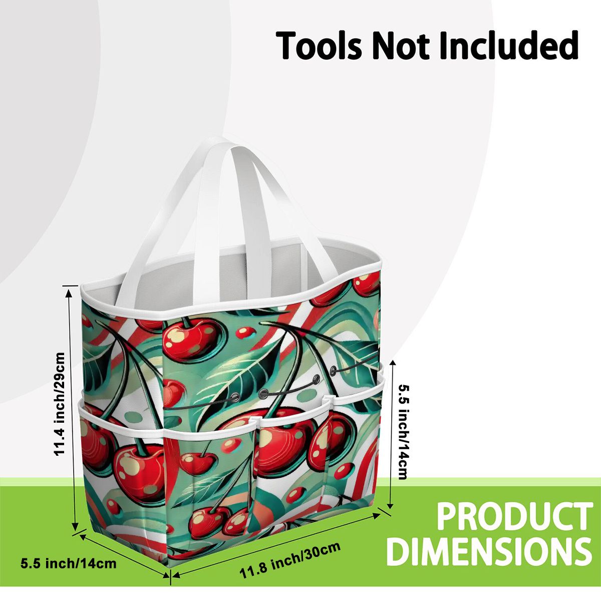 Kate McEnroe New York Kitschy Retro Cherry Mid Century Modern Garden Tool BagGarden Tool BagJWjFhHmiEm