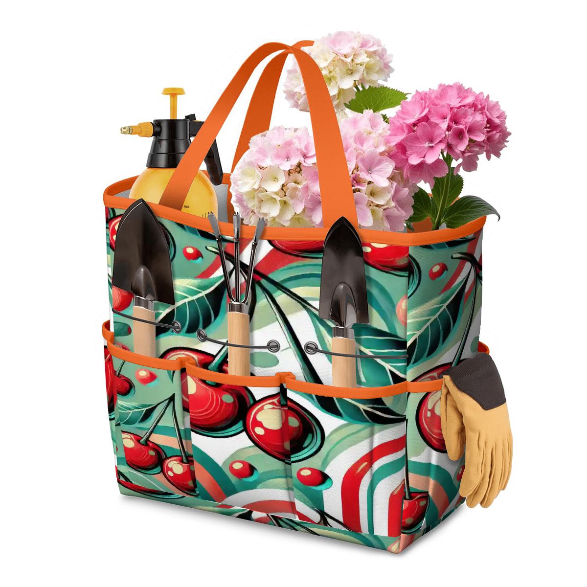 Kate McEnroe New York Kitschy Retro Cherry Mid Century Modern Garden Tool BagGarden Tool BagsdHgb7gLZ9