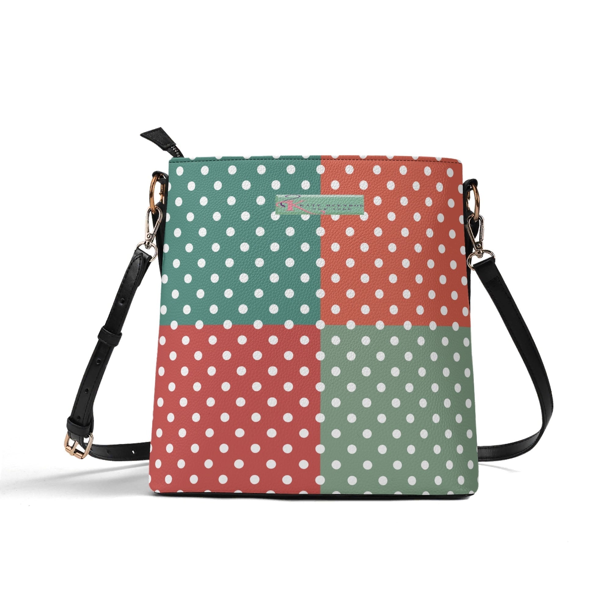 Kate McEnroe New York Kitschy Retro Mermaid Polka Dot Mid Century Modern Bucket BagHandbagsNVOZ6GPY-1