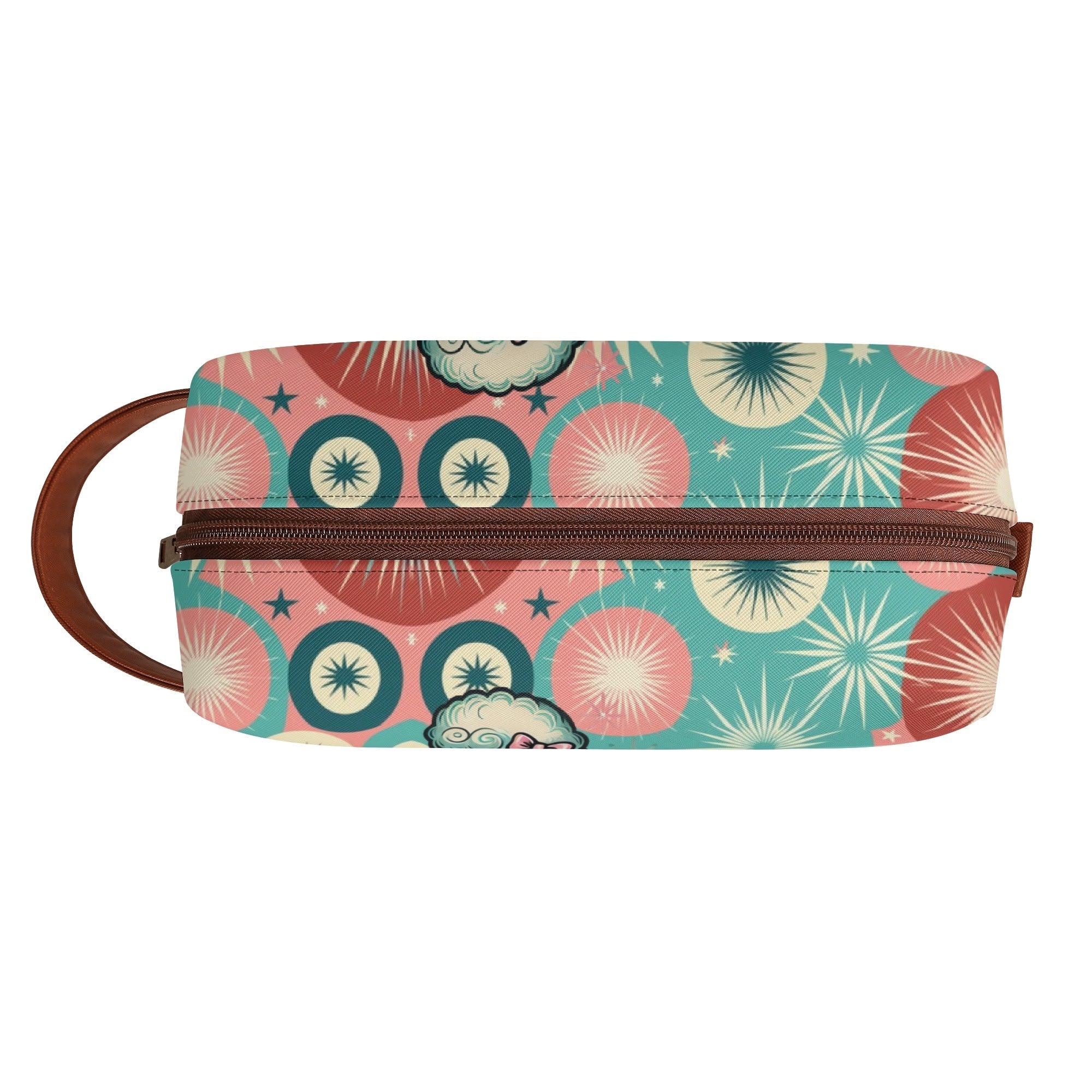 Kate McEnroe New York Kitschy Retro Poodle Mid Century Modern Toiletry Bag, 50s Kitsch Dopp Kit, Atomic Age Travel OrganizerCosmetic & Toiletry BagsW0ZGLQ2W - 1