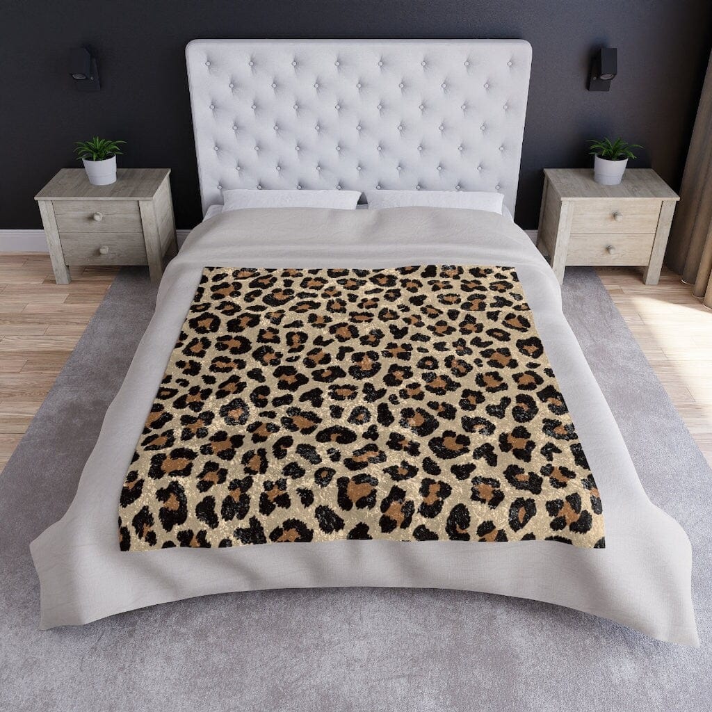 Kate McEnroe New York Leopard Print Crushed Velvet BlanketBlankets20740306570526174279