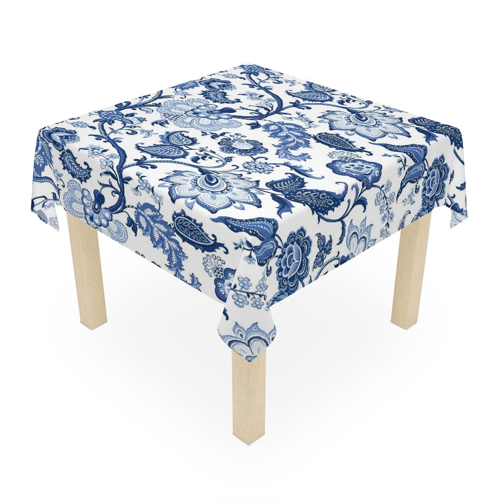 Kate McEnroe New York Luxury Blue and White Floral Chinoiserie TableclothTablecloths32529606862119922699